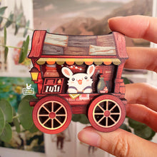Load image into Gallery viewer, Wooden pins | Traveling merchant bun