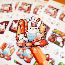 Load image into Gallery viewer, Transparent sticker sheet | Buns at work