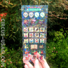 Load image into Gallery viewer, Transparent sticker sheet (rainbow holo) | Apothecary sim