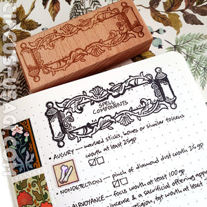 Wooden stamp | Wizard scrolls