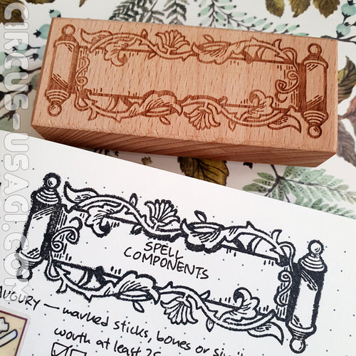 Wooden stamp | Wizard scrolls