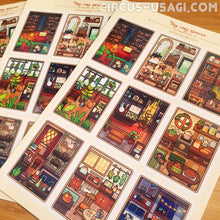 Load image into Gallery viewer, Transparent sticker sheet | Tiny cozy spaces