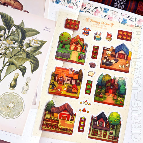 Transparent sticker sheet | Farming life sim