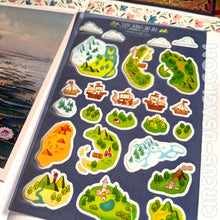 Load image into Gallery viewer, Transparent sticker sheet | Land across the sea