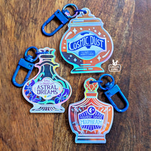 Load image into Gallery viewer, Acrylic Charms (rainbow holo with silver foil) | Bottled Celestial Compounds
