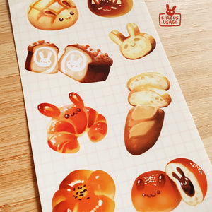Transparent sticker sheet | Bread buns