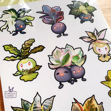 Load image into Gallery viewer, Transparent sticker sheet | Plant pkmn variations