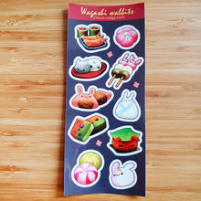 Load image into Gallery viewer, Transparent sticker sheet | Wagashi wabbits