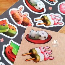 Load image into Gallery viewer, Transparent sticker sheet | Wagashi wabbits