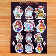 Load image into Gallery viewer, Transparent sticker sheet | Bottled cantrips and spells I and II