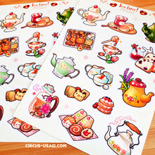 Load image into Gallery viewer, Transparent sticker sheet | Tea time