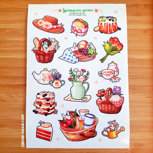 Transparent sticker sheet | Springcore picnic