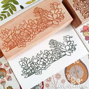 Wooden stamps | Succulent garden