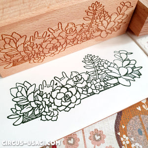 Wooden stamps | Succulent garden