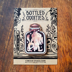 Wooden pins | Bottled oddities