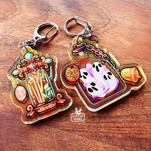 Acrylic charms | Bottled cantrips and spells