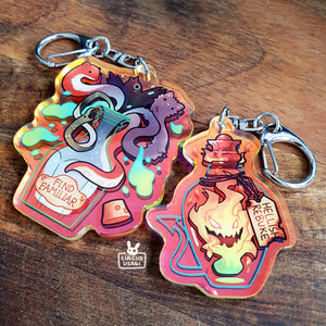 Acrylic charms | Bottled cantrips and spells