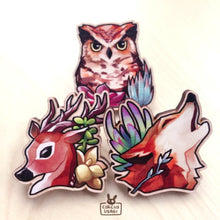 Load image into Gallery viewer, Wooden pin-on | Woodland creatures