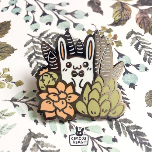 Enamel pins | Bunny in succulents
