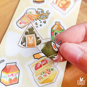 Transparent sticker sheet | Japanese food