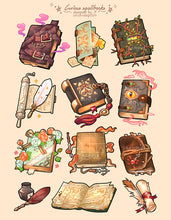 Load image into Gallery viewer, Transparent sticker sheet | Curious spellbooks