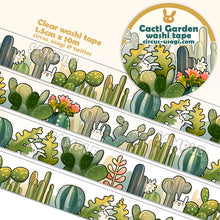 Load image into Gallery viewer, Washi tape | Cacti garden (clear tape)