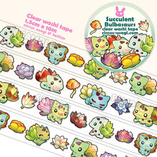 Load image into Gallery viewer, Washi tape | Succulent bulbasaurs (clear tape)